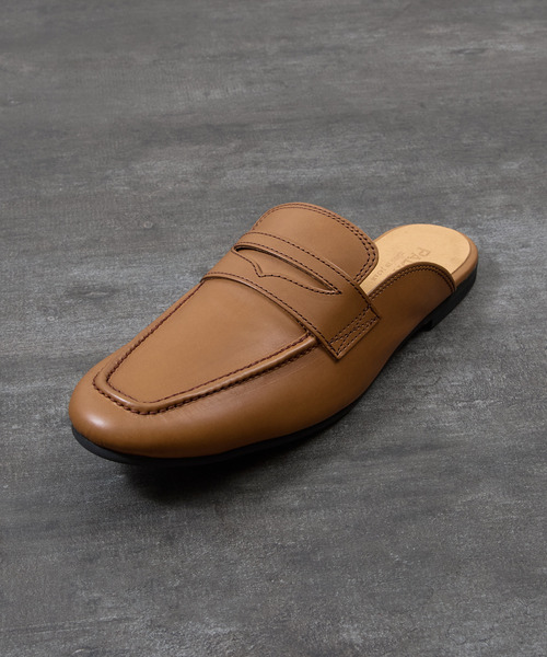 PADRONE(パドローネ)の「PADRONE パドローネ / FT CUTOFF Loafer フラットソールカットオフレザーローファー / PU8395-2001(ローファー・メンズ・ブラック/ブラウン・41/40/42)」の4枚目の写真