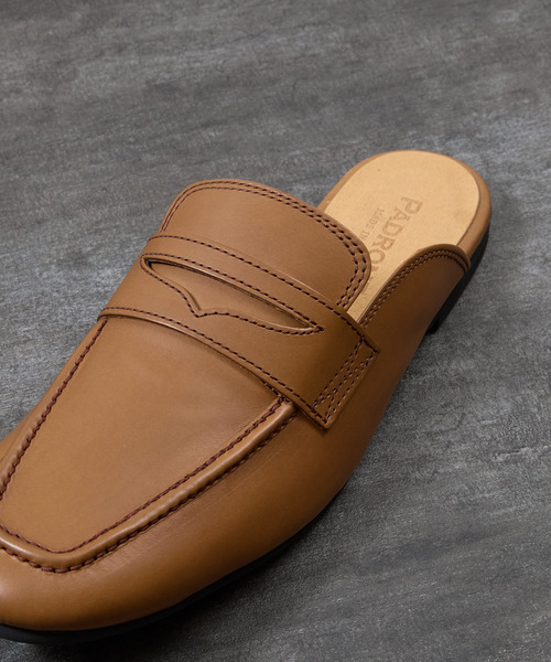 PADRONE(パドローネ)の「PADRONE パドローネ / FT CUTOFF Loafer フラットソールカットオフレザーローファー / PU8395-2001(ローファー・メンズ・ブラック/ブラウン・41/40/42)」の6枚目の写真