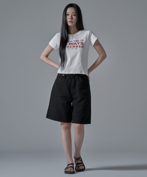 WAARFORWOMAN(ワール・フォー・ウーマン)の「W1134 コットンショートパンツ_ブラック(その他パンツ・レディース・その他・SMALL)」の2枚目の写真