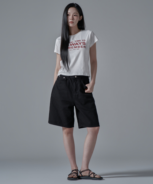 WAARFORWOMAN(ワール・フォー・ウーマン)の「W1134 コットンショートパンツ_ブラック(その他パンツ・レディース・その他・SMALL)」の3枚目の写真