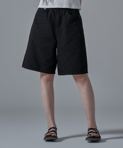 WAARFORWOMAN(ワール・フォー・ウーマン)の「W1134 コットンショートパンツ_ブラック(その他パンツ・レディース・その他・SMALL)」の5枚目の写真