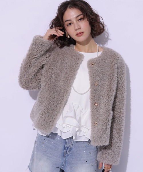 Arpege story(アルページュストーリー)の「裾フリル7分袖カットソー(Tシャツ/カットソー・レディース・ブラック系その他2/ブラック/ホワイト・2)」の6枚目の写真