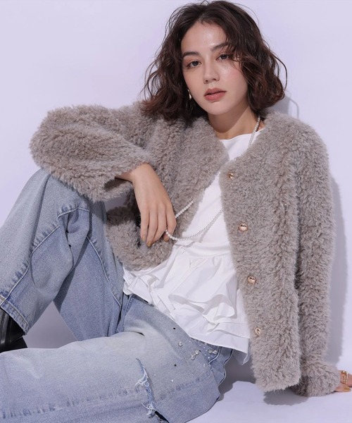 Arpege story(アルページュストーリー)の「裾フリル7分袖カットソー(Tシャツ/カットソー・レディース・ブラック系その他2/ブラック/ホワイト・2)」の4枚目の写真