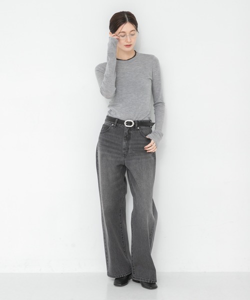 URBAN RESEARCH(アーバンリサーチ)の「W100クルーネックカットソー(Tシャツ/カットソー・レディース・オフホワイト/レッド/グレー・FREE)」の6枚目の写真