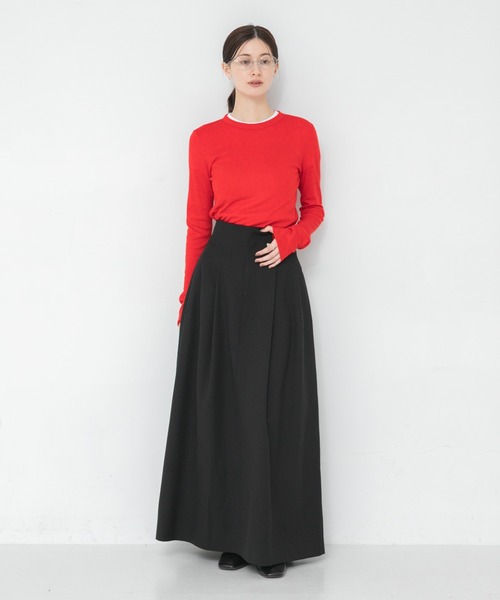 URBAN RESEARCH(アーバンリサーチ)の「W100クルーネックカットソー(Tシャツ/カットソー・レディース・オフホワイト/レッド/グレー・FREE)」の12枚目の写真