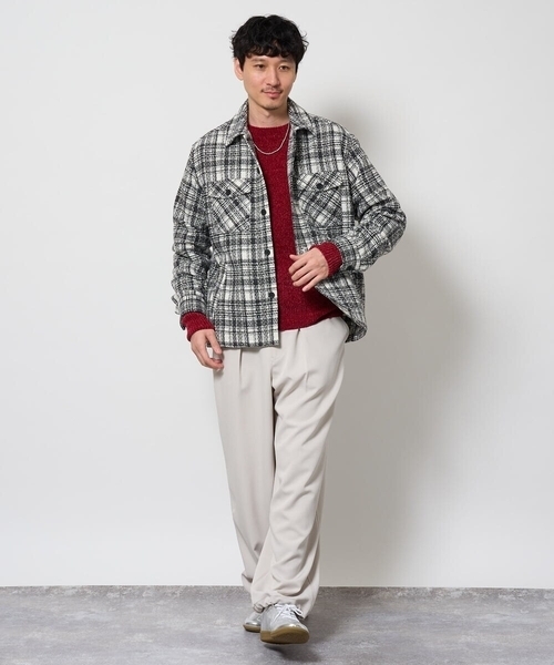 a.v.v(アーヴェヴェ)の「ROYALモール クルーネックニット(ニット/セーター・メンズ・グリーン/ライトグレー/ブルー/レッド/ダークグレー・50/48/46)」の18枚目の写真
