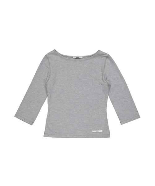 FRANTICSERVICE(フランティックサービス)の「クラシック ボートネック 3/4スリーブ Tシャツ - グレー(Tシャツ/カットソー・レディース・ライトグレー・FREE)」の1枚目の写真