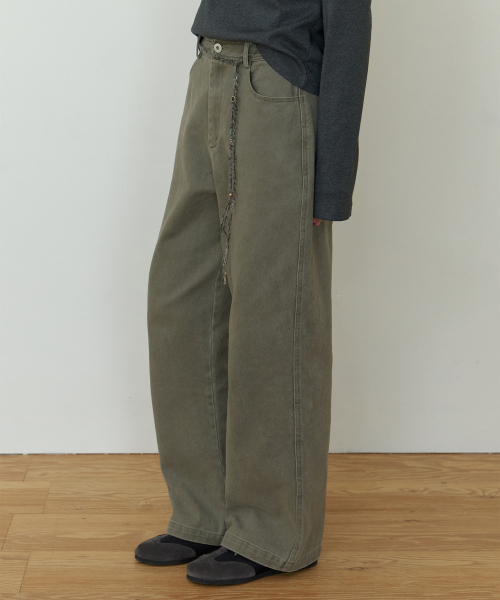 THEMITTEN(ザ・ミトン)の「ドーズ ウォッシュドパンツ(ヴィンテージカーキ)(その他パンツ・レディース・その他・SMALL/MEDIUM)」の3枚目の写真
