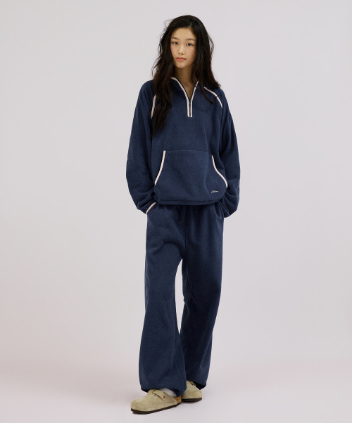LETTER FROM MOON(レターフロムムーン)の「LETTERS メモア ボアジャケットパンツ (ネイビー)(スウェットパンツ・レディース・その他・SMALL/MEDIUM)」の3枚目の写真