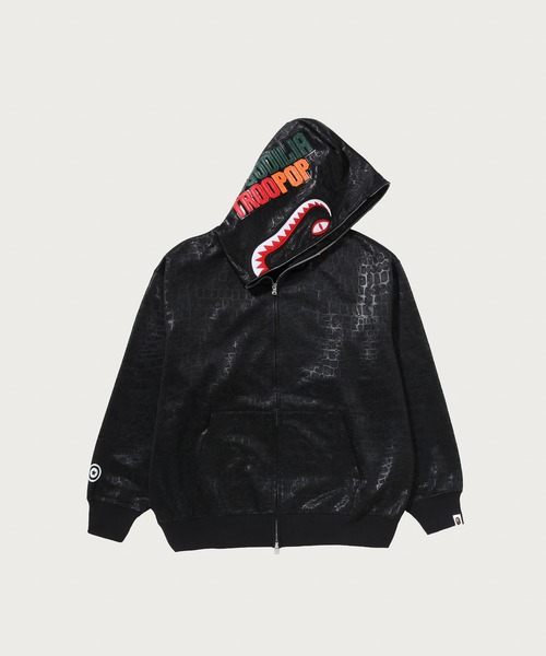 CROC PATTERN CROCODILE RELAXED FIT FULL ZIP HOODIE（パーカー）｜A