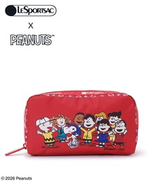 LeSportsac（レスポートサック）の「【LeSportsac×PEANUTS】RECTANGULAR COSMETIC ピーナッツギャング コスメティック レッド（ポーチ）」