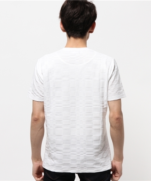 MEN'S BIGI(メンズビギ)の「VネックTシャツ/JAPAN MADE(日本製)(Tシャツ/カットソー・メンズ・ホワイト/ピンク/ネイビー/サックスブルー/ブルー系その他・SMALL/LARGE/MEDIUM)」の7枚目の写真