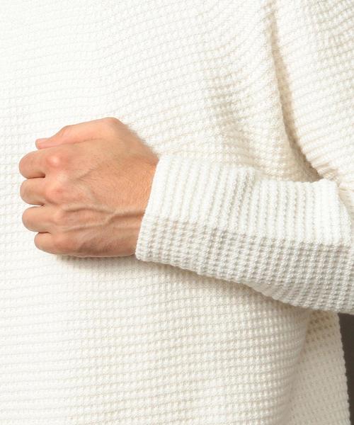 BEAUTY&YOUTH UNITED ARROWS（ビューティーアンドユースユナイテッドアローズ）の「BY ∴ チューブ ウォッシャブル ニット -MADE IN JAPAN-◆（ニット/セーター・メンズ・ネイビー/ホワイト・MEDIUM/X-LARGE/LARGE/SMALL）」の3枚目の写真