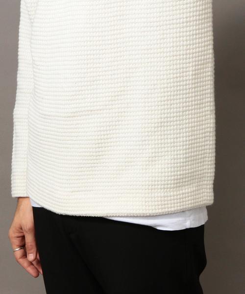 BEAUTY&YOUTH UNITED ARROWS（ビューティーアンドユースユナイテッドアローズ）の「BY ∴ チューブ ウォッシャブル ニット -MADE IN JAPAN-◆（ニット/セーター・メンズ・ネイビー/ホワイト・MEDIUM/X-LARGE/LARGE/SMALL）」の4枚目の写真