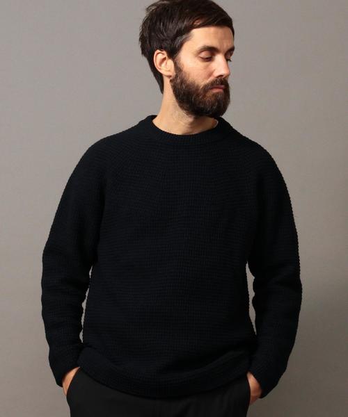 BEAUTY&YOUTH UNITED ARROWS（ビューティーアンドユースユナイテッドアローズ）の「BY ∴ チューブ ウォッシャブル ニット -MADE IN JAPAN-◆（ニット/セーター・メンズ・ネイビー/ホワイト・MEDIUM/X-LARGE/LARGE/SMALL）」の13枚目の写真