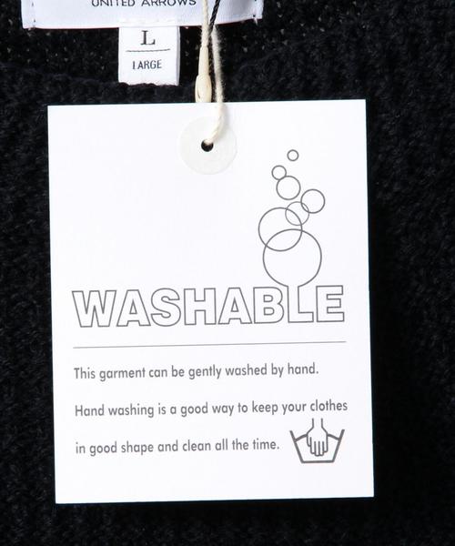 BEAUTY&YOUTH UNITED ARROWS（ビューティーアンドユースユナイテッドアローズ）の「BY ∴ チューブ ウォッシャブル ニット -MADE IN JAPAN-◆（ニット/セーター・メンズ・ネイビー/ホワイト・MEDIUM/X-LARGE/LARGE/SMALL）」の8枚目の写真