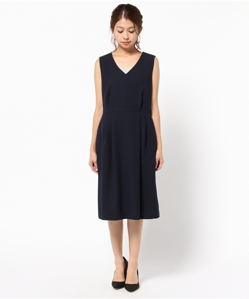 セール ワンピース 結婚式 In 二次会 Vネック後ろ二重ノースリーブワンピース ワンピース Tite In The The Store ティテ インザ ストア のファッション 100 の保証 世界有名な最新のデザイン 国内発送 国内発送抜群