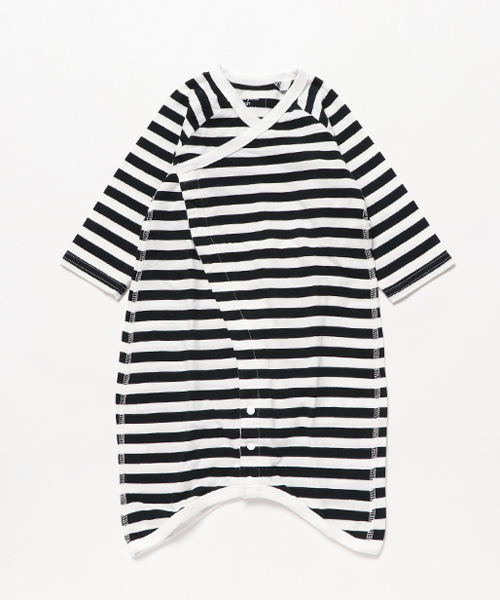 こども ビームス（コドモビームス）の「こども ビームス / 1cmボーダー 2WAY ロンパース (50～70cm)（ロンパース・キッズ・ピンク/レッド系その他/イエロー/ブルー系その他/ブラック/ブルー/ダークブラウン/ラベンダー/グリーン系その他3/イエロー系その他5/レッド系その他3/オレンジ/サックスブルー・ONE SIZE）」の15枚目の写真