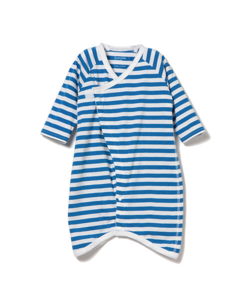 こども ビームス（コドモビームス）の「こども ビームス / 1cmボーダー 2WAY ロンパース (50～70cm)（ロンパース・キッズ・ピンク/レッド系その他/イエロー/ブルー系その他/ブラック/ブルー/ダークブラウン/ラベンダー/グリーン系その他3/イエロー系その他5/レッド系その他3/オレンジ/サックスブルー・ONE SIZE）」の6枚目の写真