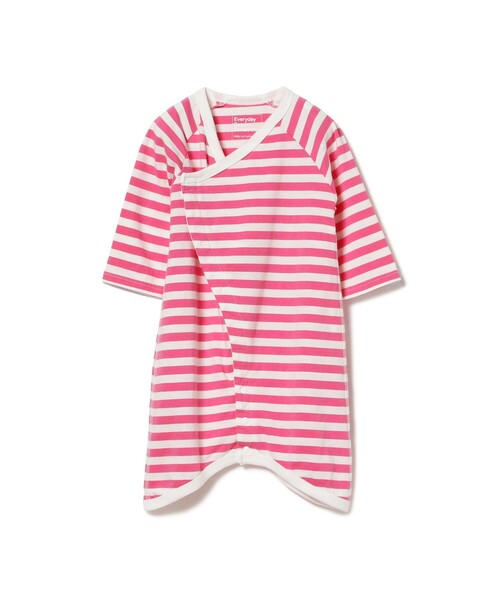 こども ビームス（コドモビームス）の「こども ビームス / 1cmボーダー 2WAY ロンパース (50～70cm)（ロンパース・キッズ・ピンク/レッド系その他/イエロー/ブルー系その他/ブラック/ブルー/ダークブラウン/ラベンダー/グリーン系その他3/イエロー系その他5/レッド系その他3/オレンジ/サックスブルー・ONE SIZE）」の12枚目の写真