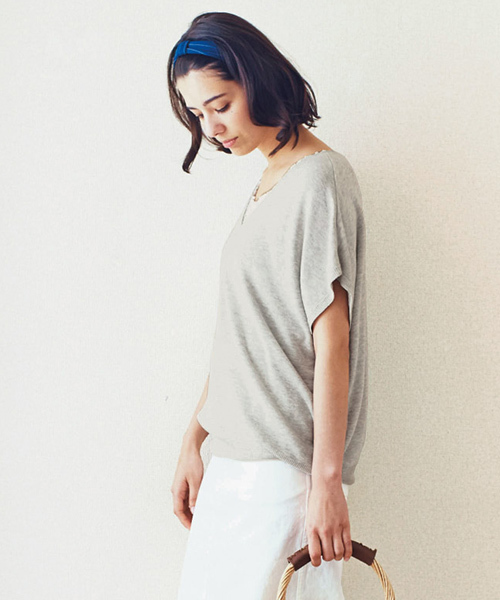 and myera（アンド マイラ）の「ａｎｄ　ｍｙｅｒａ　とろみセーター（ニット/セーター・レディース・ネイビー/ライトグレー・X-LARGE/MEDIUM/LARGE/SMALL）」の6枚目の写真