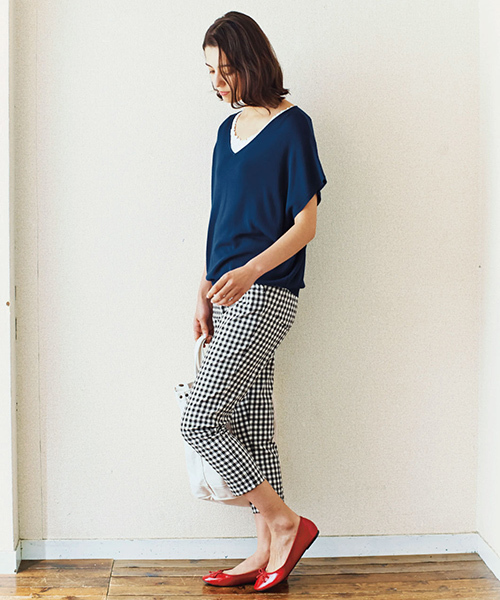 and myera（アンド マイラ）の「ａｎｄ　ｍｙｅｒａ　とろみセーター（ニット/セーター・レディース・ネイビー/ライトグレー・X-LARGE/MEDIUM/LARGE/SMALL）」の13枚目の写真