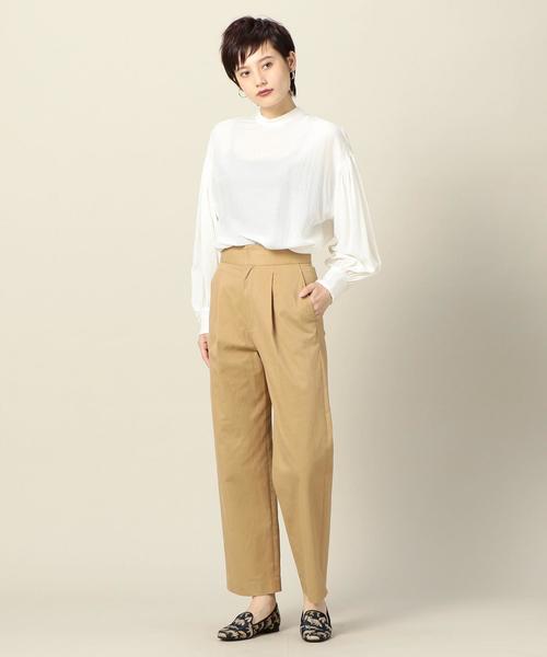 BEAUTY&YOUTH UNITED ARROWS（ビューティーアンドユースユナイテッドアローズ）の「BY ハイウエストタックパンツ ◆（その他パンツ・レディース・ブラック/オレンジ系その他/ベージュ・SMALL/MEDIUM）」の10枚目の写真