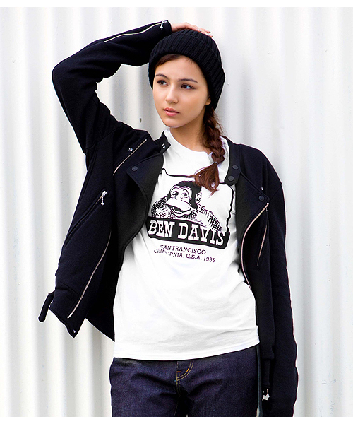 BEN DAVIS ORIGINALS(ベンデイビスオリジナルス)の「BEN DAVIS PRINT LONG SLEEVE TEE(Tシャツ/カットソー・メンズ・ホワイト/ブラック/ヘザーグレー/ピンク・MEDIUM/LARGE/SMALL/X-LARGE)」の13枚目の写真