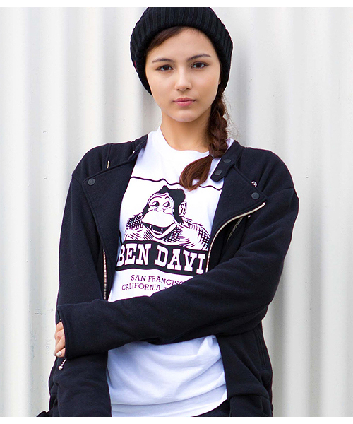 BEN DAVIS ORIGINALS(ベンデイビスオリジナルス)の「BEN DAVIS PRINT LONG SLEEVE TEE(Tシャツ/カットソー・メンズ・ホワイト/ブラック/ヘザーグレー/ピンク・MEDIUM/LARGE/SMALL/X-LARGE)」の12枚目の写真