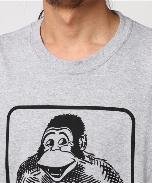 BEN DAVIS ORIGINALS(ベンデイビスオリジナルス)の「BEN DAVIS PRINT LONG SLEEVE TEE(Tシャツ/カットソー・メンズ・ホワイト/ブラック/ヘザーグレー/ピンク・MEDIUM/LARGE/SMALL/X-LARGE)」の8枚目の写真