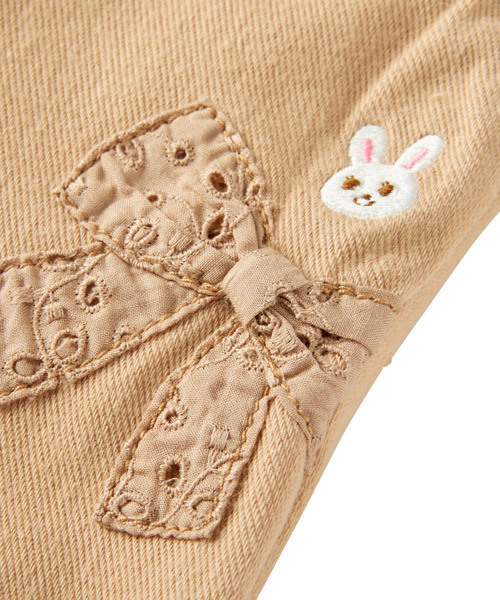 MIKI HOUSE（ミキハウス）の「リボンワッペン付き うさこストレッチ