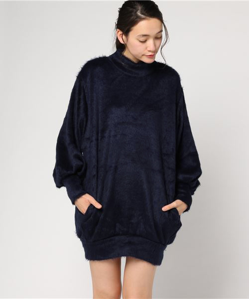 onespo(ワンスポ)の「ビックスリーブシャギーOP(ワンピース・レディース・ライトブルー/ダークグリーン/ボルドー/ダークブルー/ライトピンク・M)」の4枚目の写真