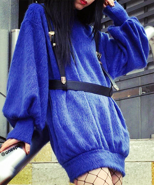 onespo(ワンスポ)の「ビックスリーブシャギーOP(ワンピース・レディース・ライトブルー/ダークグリーン/ボルドー/ダークブルー/ライトピンク・M)」の16枚目の写真