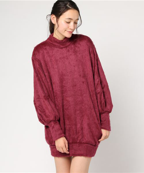 onespo(ワンスポ)の「ビックスリーブシャギーOP(ワンピース・レディース・ライトブルー/ダークグリーン/ボルドー/ダークブルー/ライトピンク・M)」の1枚目の写真