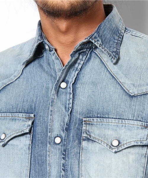 BEAMS（ビームス）の「DANIA JAPAN /  DENIM WESTERN（シャツ/ブラウス・メンズ・サックスブルー・MEDIUM/LARGE）」の3枚目の写真