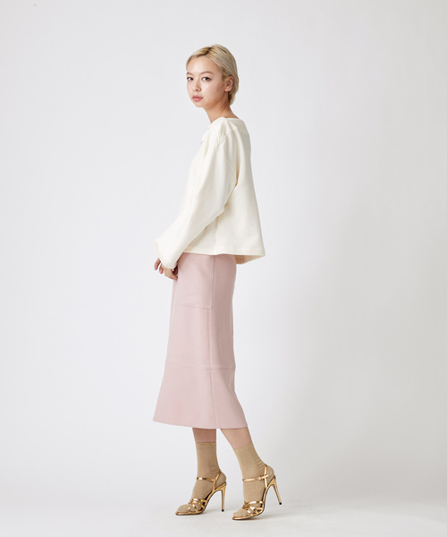 Velvet BY NOISE MAKER（ベルベッドバイノイズメーカー）の「ポケットタイトスカート（スカート・レディース・ネイビー/ライトベージュ/ピンク・36/38）」の16枚目の写真