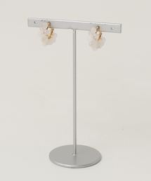 【marinaJEWELRY】White Chalcedony W wrapped earring