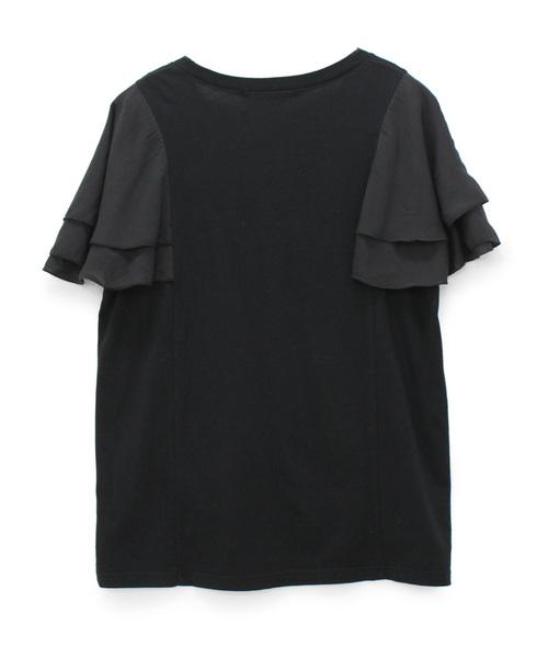 RNA(アールエヌエー)の「M0888 デザインスリーブプルオーバー(Tシャツ/カットソー・レディース・オフホワイト/スミクロ/イエロー/ピンク・MEDIUM)」の6枚目の写真