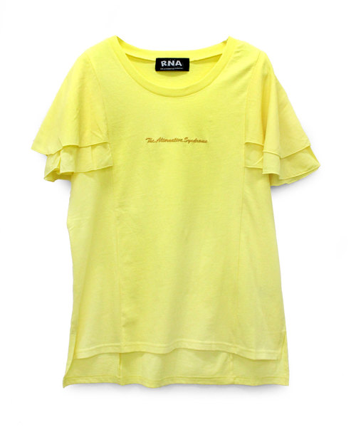 RNA(アールエヌエー)の「M0888 デザインスリーブプルオーバー(Tシャツ/カットソー・レディース・オフホワイト/スミクロ/イエロー/ピンク・MEDIUM)」の20枚目の写真