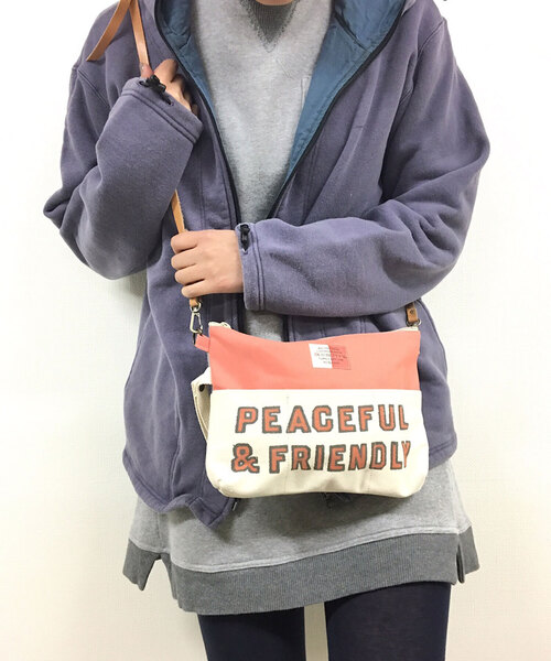 Color Scheme Sacoche Bag(PEACEFUL)/カラー 配色 切り替え サコッシュ バッグ（ショルダーバッグ）｜OLD BETTY'S（オールドベティーズ）