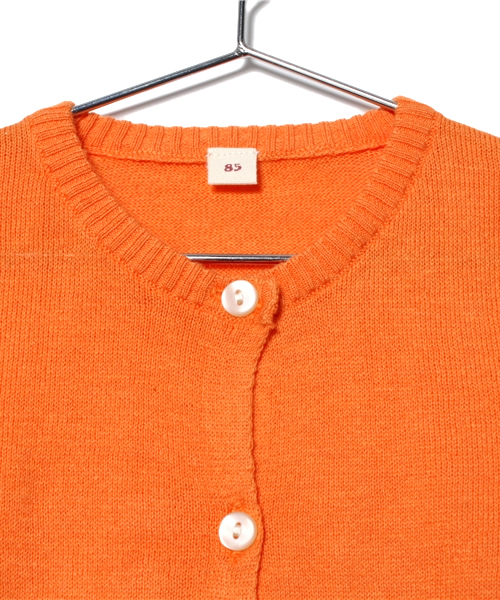 green label relaxing（グリーンレーベルリラクシング）の「○△【BABY】リボンポケット カーディガン 7分袖 ◆（その他ベビー用品・キッズ・オレンジ/イエロー・85cm）」の4枚目の写真
