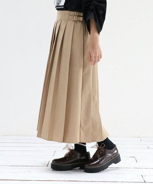 OLIVE des OLIVE（オリーブデオリーブ）の「[再入荷決定!]　ロングプリーツスカート（スカート・レディース・ベージュ/ネイビー/レッド・FREE）」の9枚目の写真