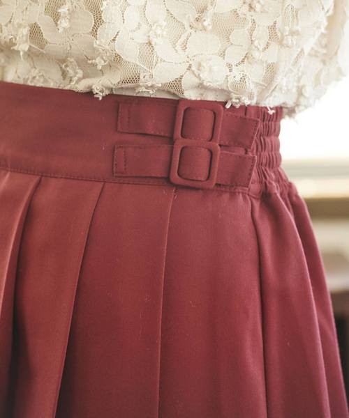 OLIVE des OLIVE（オリーブデオリーブ）の「[再入荷決定!]　ロングプリーツスカート（スカート・レディース・ベージュ/ネイビー/レッド・FREE）」の12枚目の写真