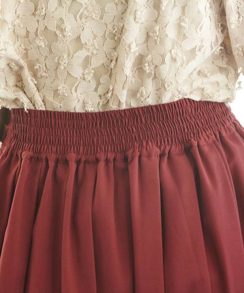 OLIVE des OLIVE（オリーブデオリーブ）の「[再入荷決定!]　ロングプリーツスカート（スカート・レディース・ベージュ/ネイビー/レッド・FREE）」の13枚目の写真