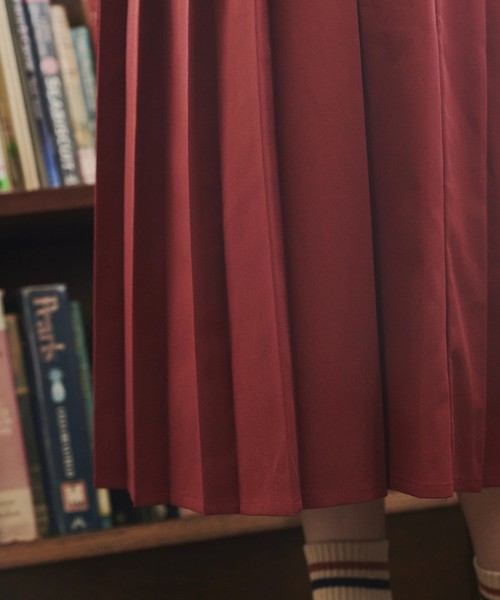 OLIVE des OLIVE（オリーブデオリーブ）の「[再入荷決定!]　ロングプリーツスカート（スカート・レディース・ベージュ/ネイビー/レッド・FREE）」の14枚目の写真