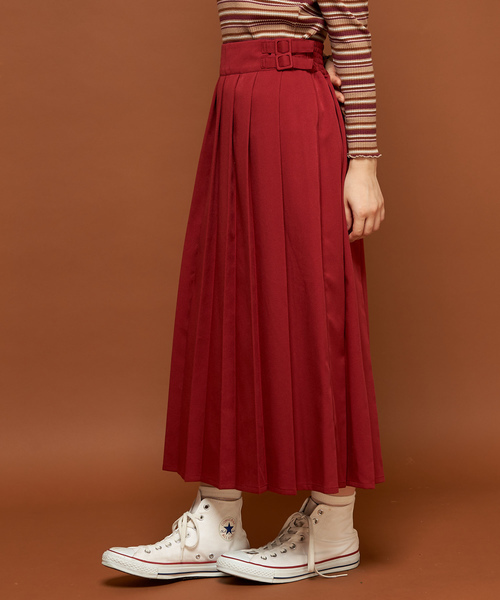 OLIVE des OLIVE（オリーブデオリーブ）の「[再入荷決定!]　ロングプリーツスカート（スカート・レディース・ベージュ/ネイビー/レッド・FREE）」の20枚目の写真