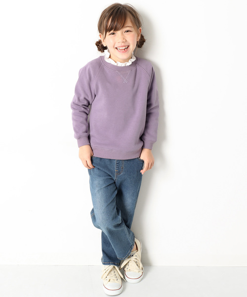 devirock（デビロック）の「裏シャギー長袖スウェットトレーナー 裏起毛（スウェット・キッズ・ブラック/ラベンダー/ヘザーチャコール/ブルー系その他・140cm/150cm/160cm/120cm/130cm/110cm/100cm）」の8枚目の写真