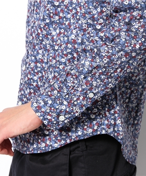 UNION STATION（ユニオンステーション）の「フラワープリントＢＤシャツ（シャツ/ブラウス・メンズ・ブラウン/ネイビー/パープル・MEDIUM/LARGE/LL）」の8枚目の写真