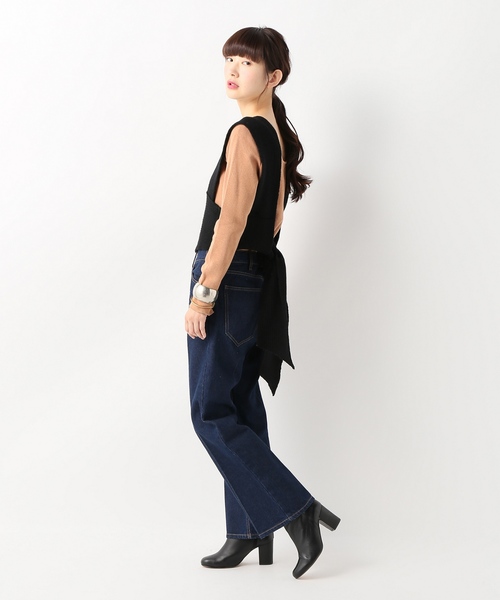 SLOBE IENA（スローブイエナ）の「TAN LAMBS CAMISOLEニット（ニット/セーター・レディース・ブラック/アイボリー/カーキ・FREE）」の10枚目の写真