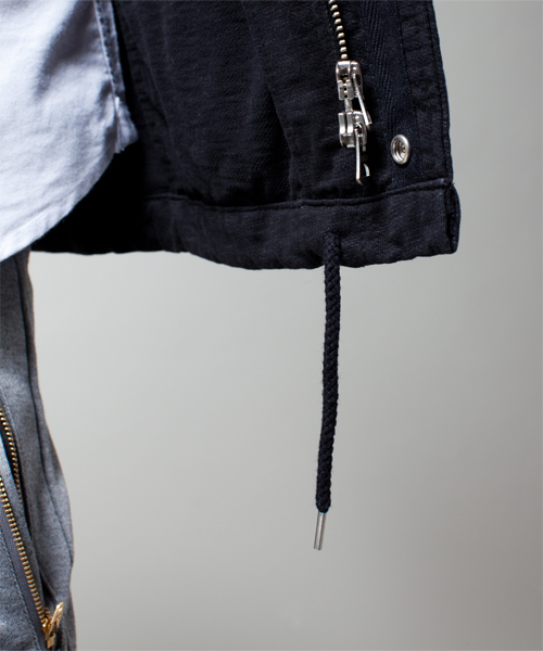 NANO universe（ナノユニバース）の「スラブJersey M-65（ミリタリージャケット・メンズ・ブラック/オリーブ・SMALL/MEDIUM/LARGE）」の13枚目の写真